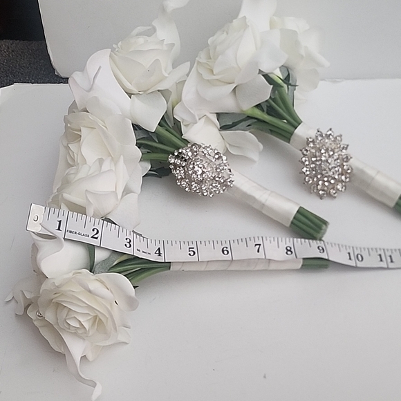 Wedding Beautiful Bride Bridal bouqet Real Touch Forever Flowers Bridesmaid 1pc - Picture 11 of 14